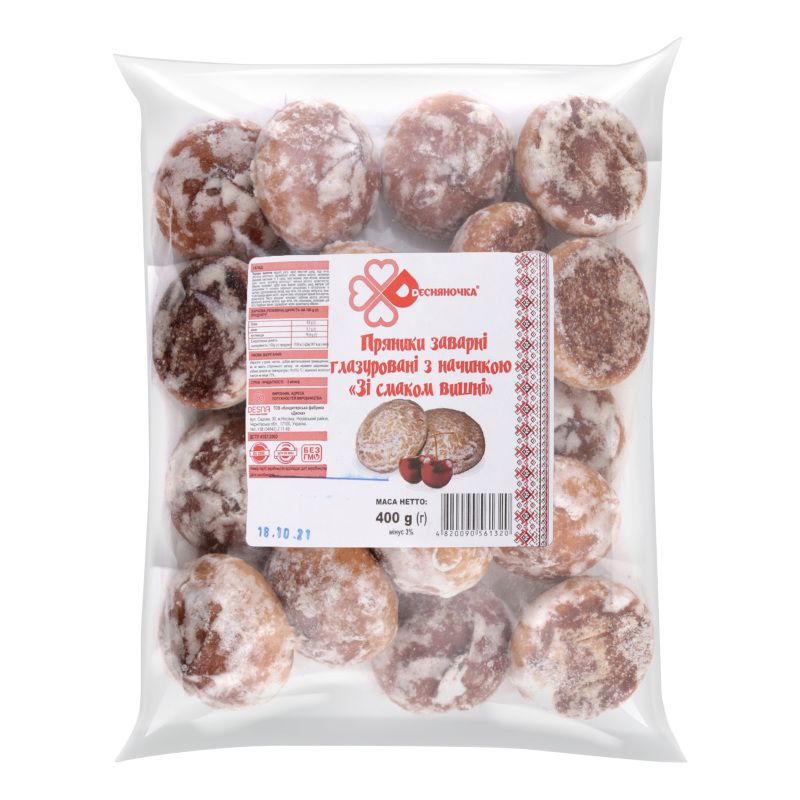 Пряники Зі смаком вишні Десняночка 400г